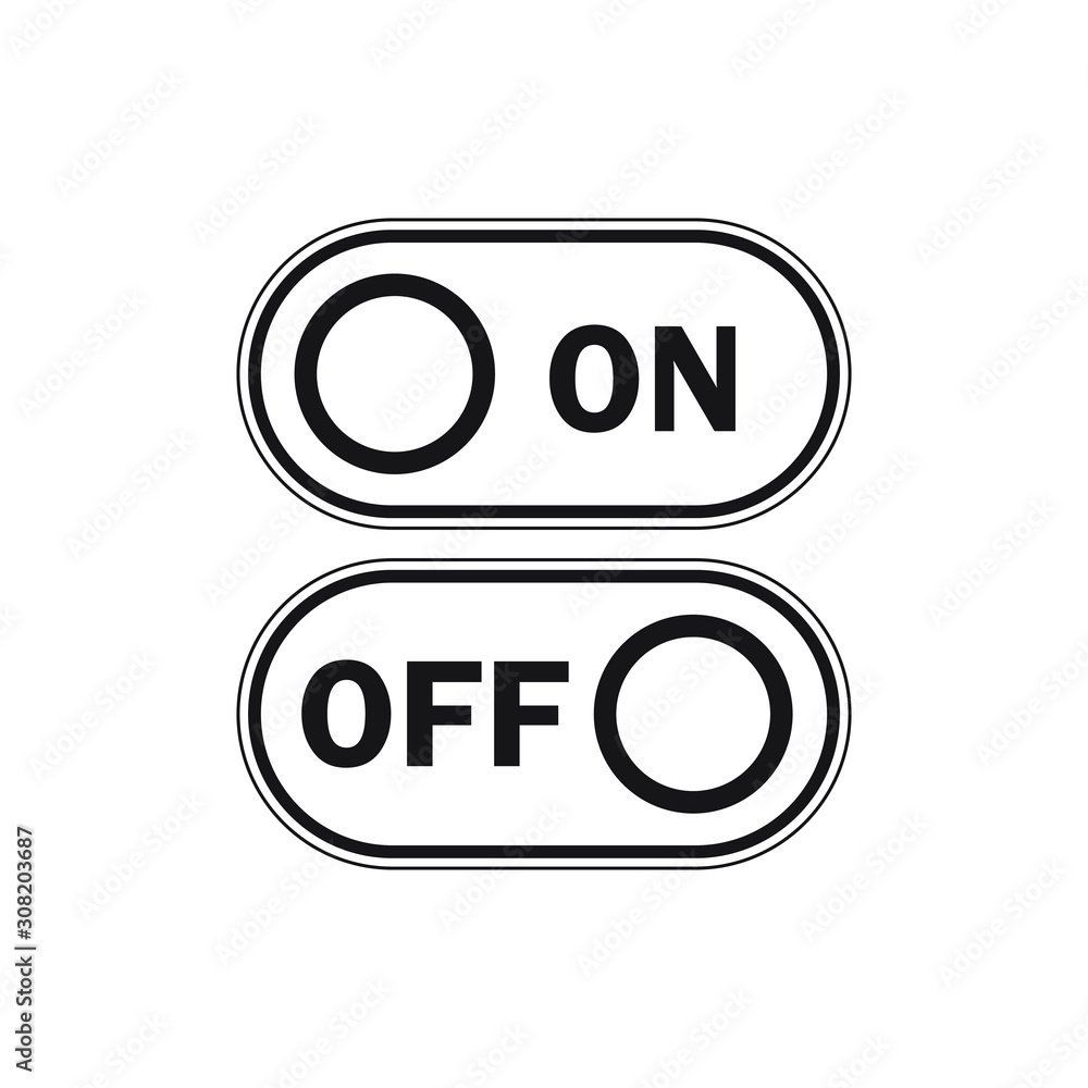 Switch On and Off icon. Vector illustration Switch On and Off icon. Vector illustration