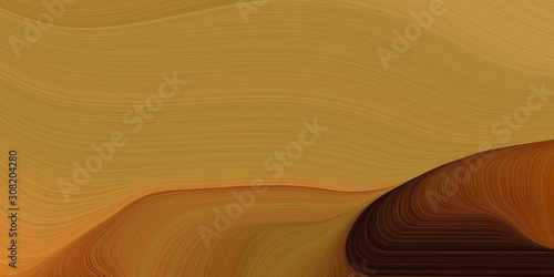 modern soft curvy waves background design with bronze  very dark red and chocolate color