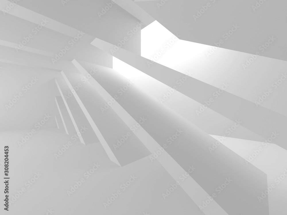 Futuristic White Architecture Design Background Futuristic White Architecture Design Background