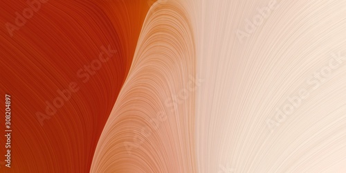 modern waves background design with firebrick, baby pink and peru color