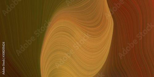 modern curvy waves background illustration with chocolate, peru and sienna color