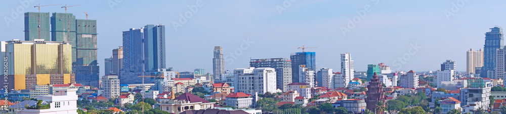 Panorama von Phnom Penh, Kambodscha