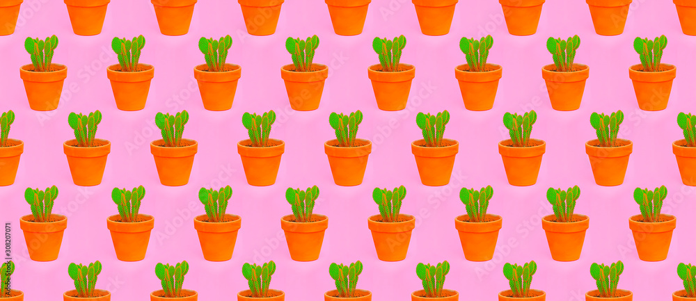 Seamless pattern. Cactus minimal.Use for print Seamless pattern. Cactus minimal.Use for print