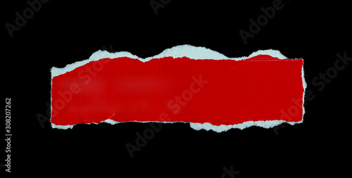 Wallpaper Mural Ripped red paper on black paper background, space for advertising copy. Torontodigital.ca