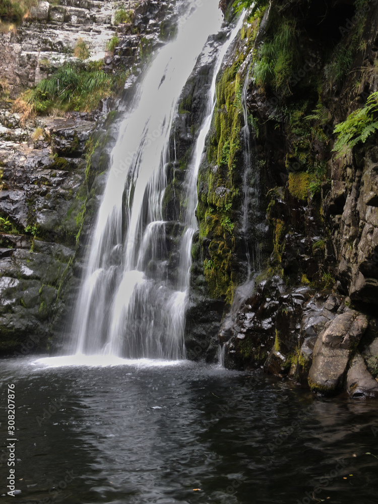 Cioyo waterfall in Asturias. Spain