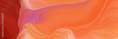 abstract waves illustration with coral, firebrick and light coral color © Eigens