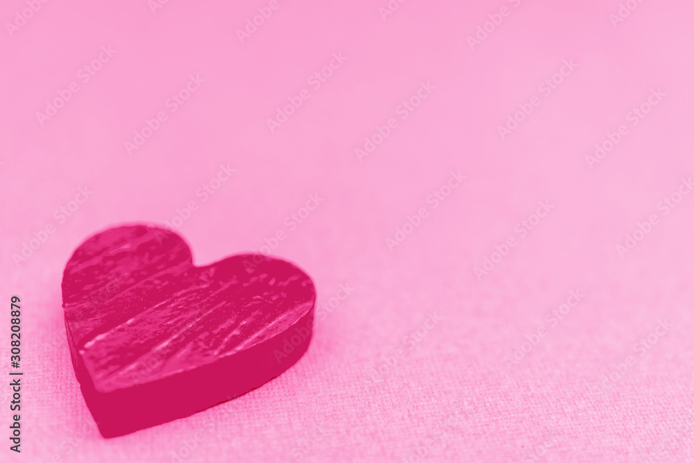 Red heart on an abstract pink background. Holiday valentine's day greeting card. Red heart on an abstract pink background. Holiday valentine's day greeting card.