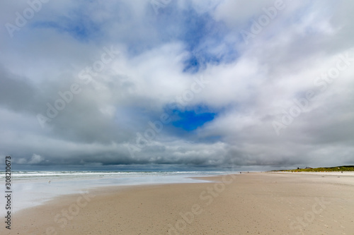 Clouds over the beach on Juist  East Frisian Islands  Germany.