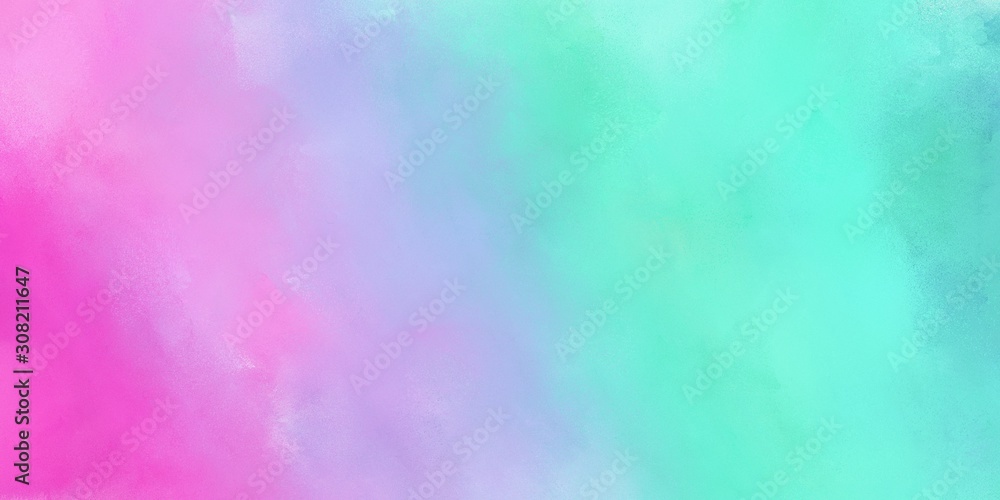 painting background texture with sky blue, plum and aqua marine colors and space for text or image. can be used as header or banner
