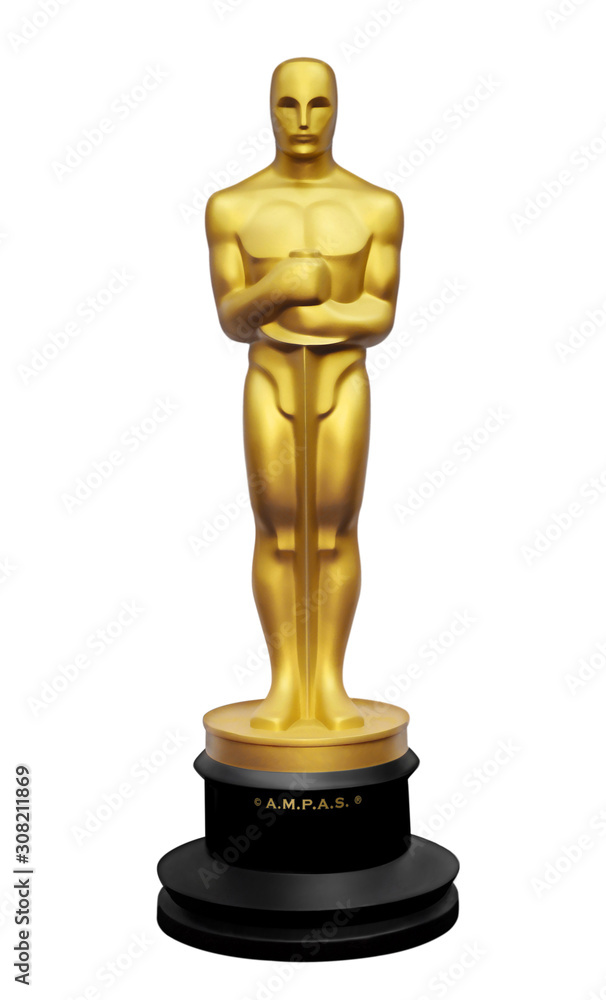 Oscar statue illustration on white background Stock Photo Adobe Stock