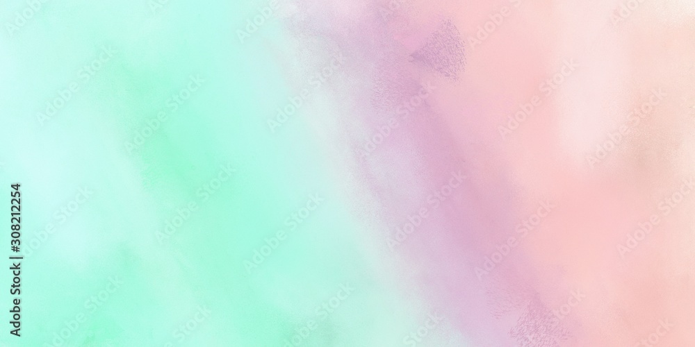 abstract painting background graphic with light gray, pale turquoise and pastel pink colors and space for text or image. can be used as header or banner