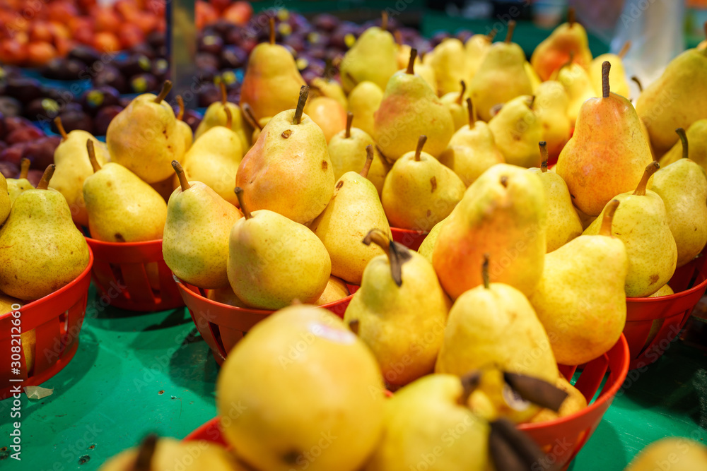 Organic fruits in market