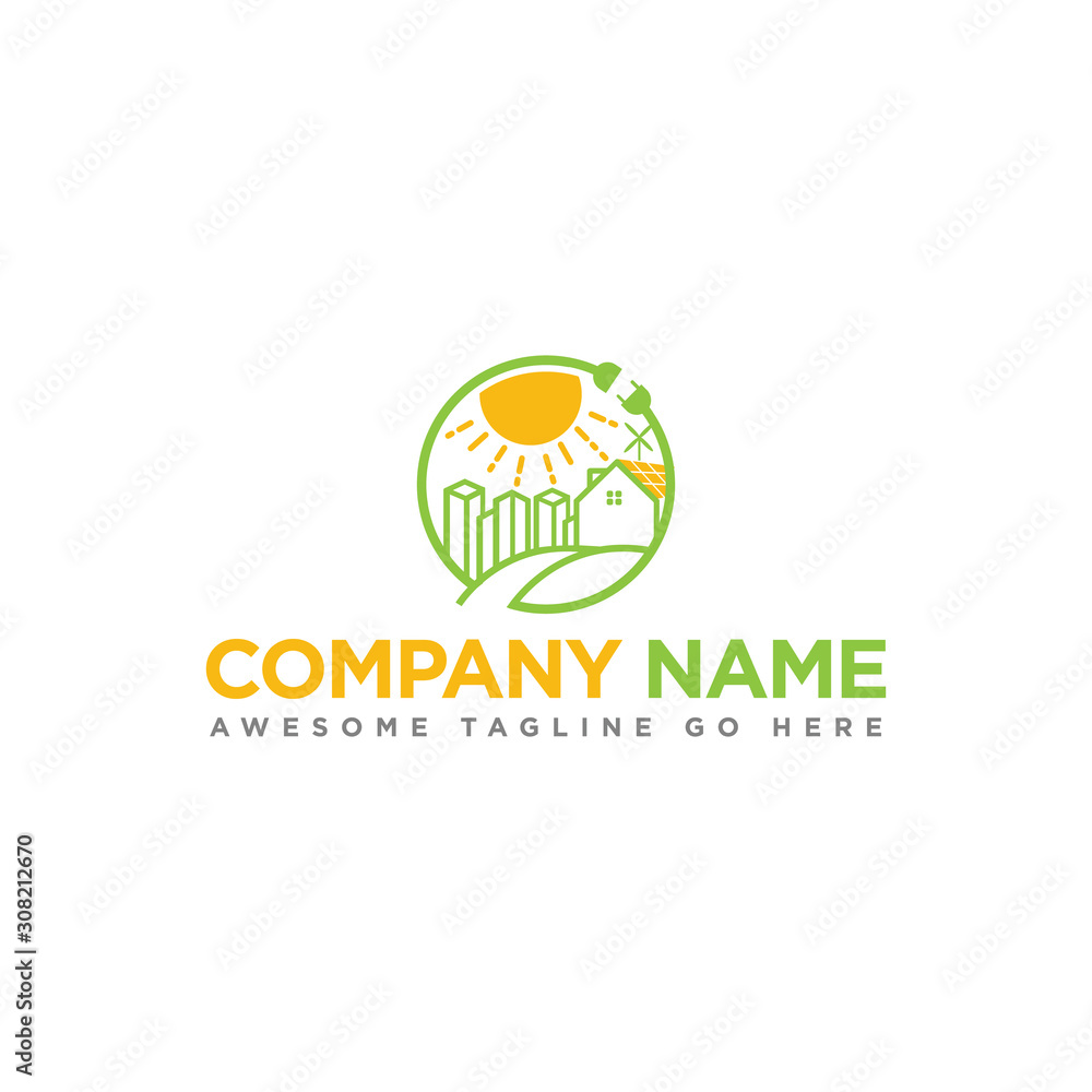 Eco Village logo design template. Vector real estate bio house sign logotype icon. Eco Village logo design template. Vector real estate bio house sign logotype icon.