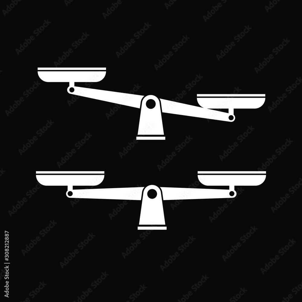 Scales, Flat design, vector illustration.