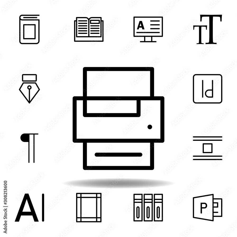 printer icon. Can be used for web, logo, mobile app, UI, UX
