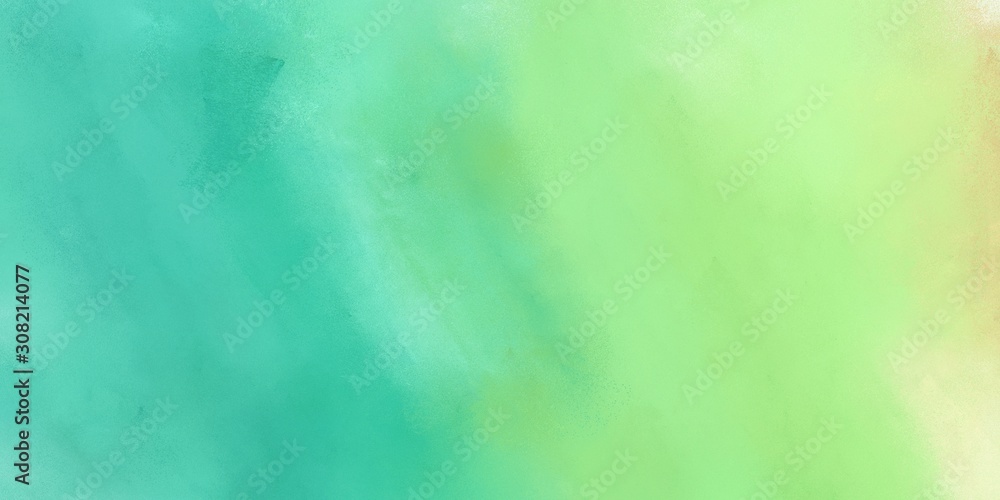 old color brushed vintage texture with medium aqua marine, tea green and pale green colors. distressed old textured background with space for text or image. can be used as header or banner