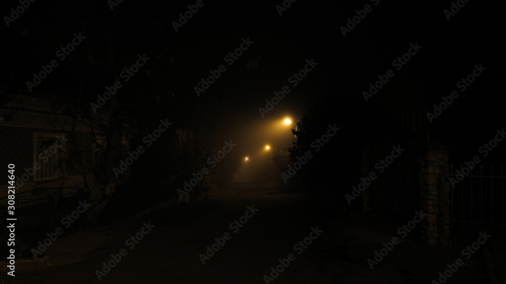 city in the fog. abstract background