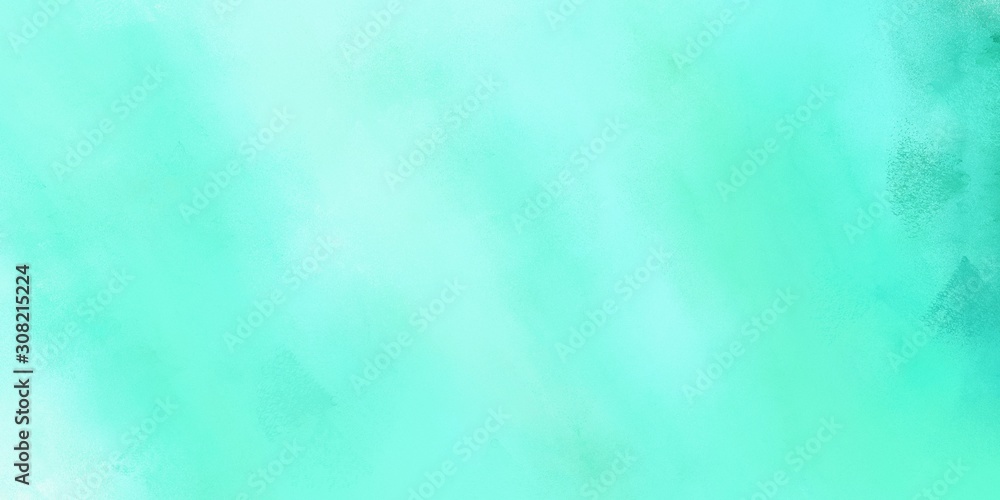 painting vintage background illustration with aqua marine, pale turquoise and turquoise colors and space for text or image. can be used as header or banner