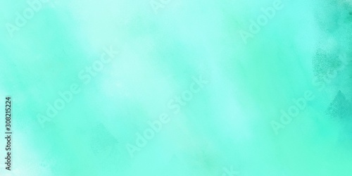 painting vintage background illustration with aqua marine, pale turquoise and turquoise colors and space for text or image. can be used as header or banner © Eigens