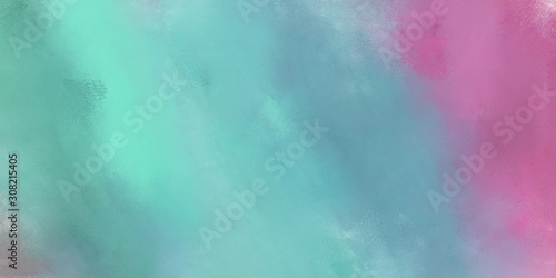 elegant painted vintage background illustration with medium aqua marine, pale violet red and mulberry colors and space for text or image. can be used as header or banner