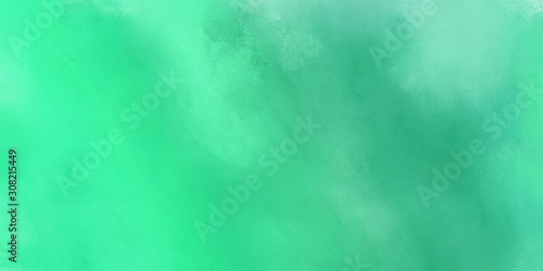 medium aqua marine, medium sea green and powder blue colored vintage abstract painted background with space for text or image. can be used as header or banner