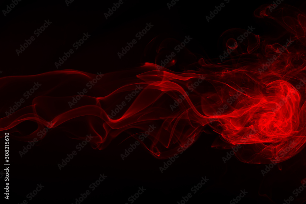 Movement of red smoke on black background. fire design Movement of red smoke on black background. fire design