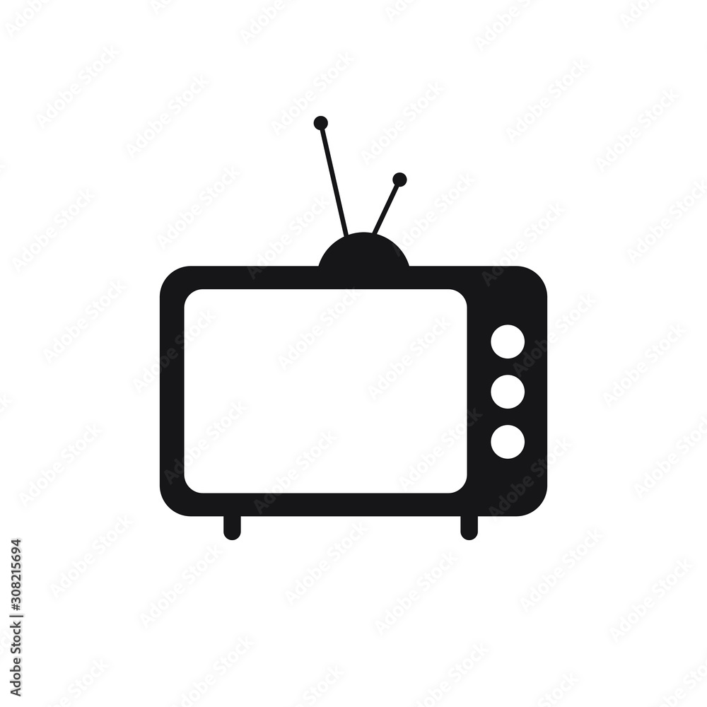 Television Icon flat design. Vector Illustration Television Icon flat design. Vector Illustration