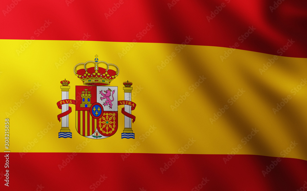 Large Flag of Spain background in the wind Large Flag of Spain background in the wind