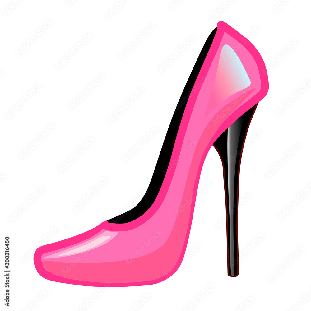 Pink shoes isolated on white background. Wall stickers Pink shoes isolated on white background. Wall stickers