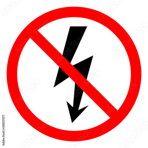 Danger High Voltage Symbol Sign, Vector Illustration, Isolate On White Background Label. EPS10