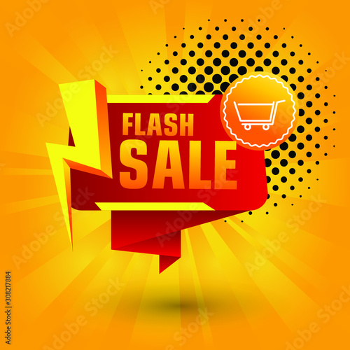 Flash Sale Design for business. Discount Banner Promotion Template. Flash Sale banner template design vector