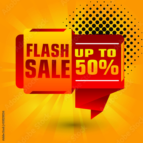 Flash Sale Design for business. Discount Banner Promotion Template. Flash Sale banner template design vector