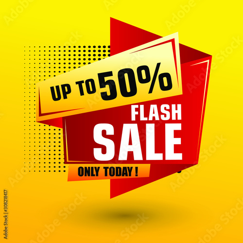 Flash Sale Design for business. Discount Banner Promotion Template. Flash Sale banner template design vector