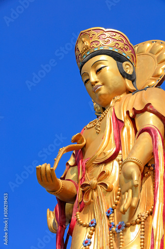 Bodhi Island Chaoyang Bodhisattva sculpture, Tangshan City, Hebei, China.