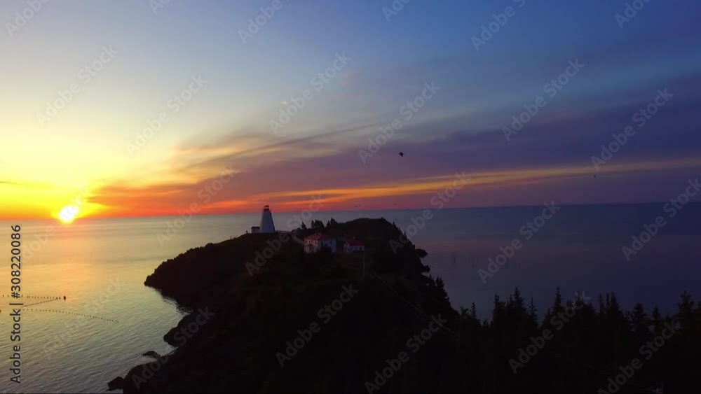 Short drone flight near Swallowtail Light house Short drone flight near Swallowtail Light house