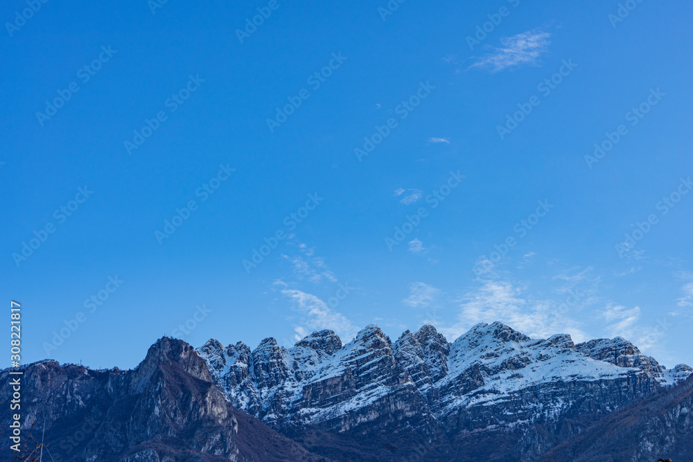 Fototapeta premium Town of Lecco, Italy in December time