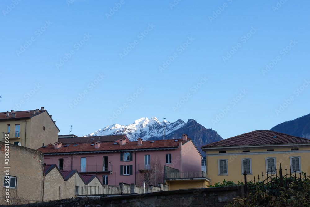 Town of Lecco, Italy in December time Town of Lecco, Italy in December time