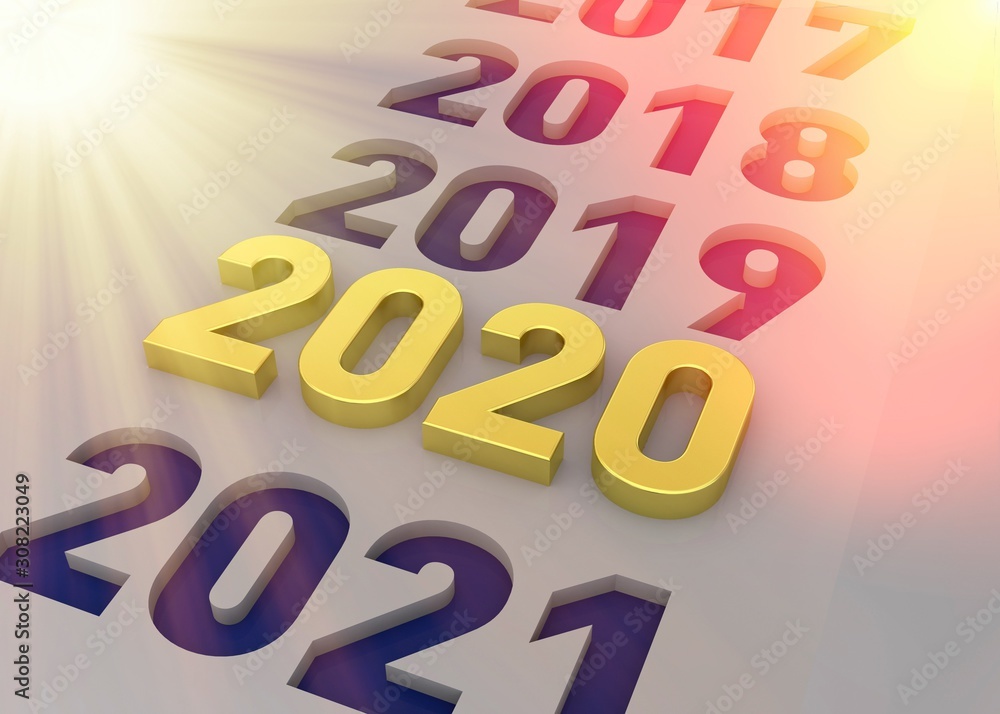 New Year - 2020 is coming - 3D New Year - 2020 is coming - 3D