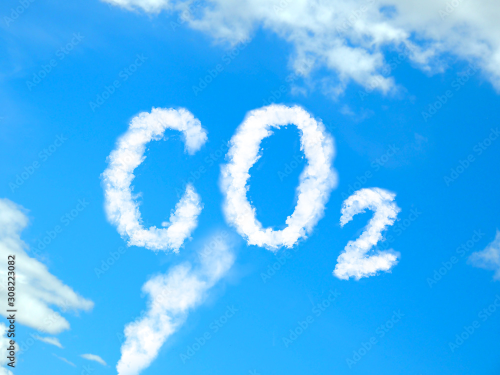Carbon Dioxide in the sky - 3D Concept Carbon Dioxide in the sky - 3D Concept