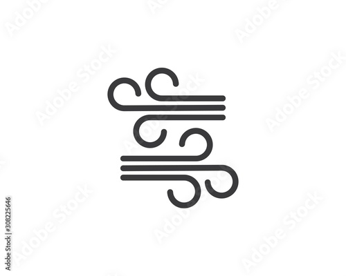 wind icon logo vector illustration
