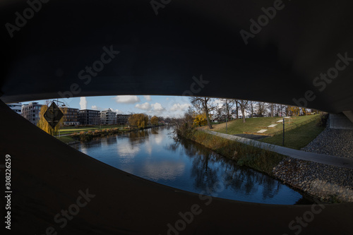 view from above the river on a sunny day