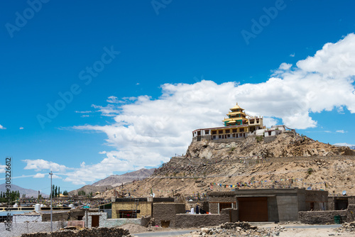 Ladakh, India - Jul 03 2019 - Zangdok Palri Monastery in Choglamsar, Ladakh, Jammu and Kashmir, India. photo