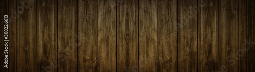 old brown rustic dark grunge wooden texture - wood background panorama long banner © Corri Seizinger