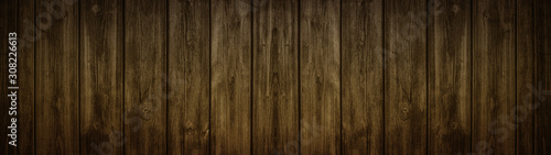 old brown rustic dark grunge wooden texture - wood background panorama long banner