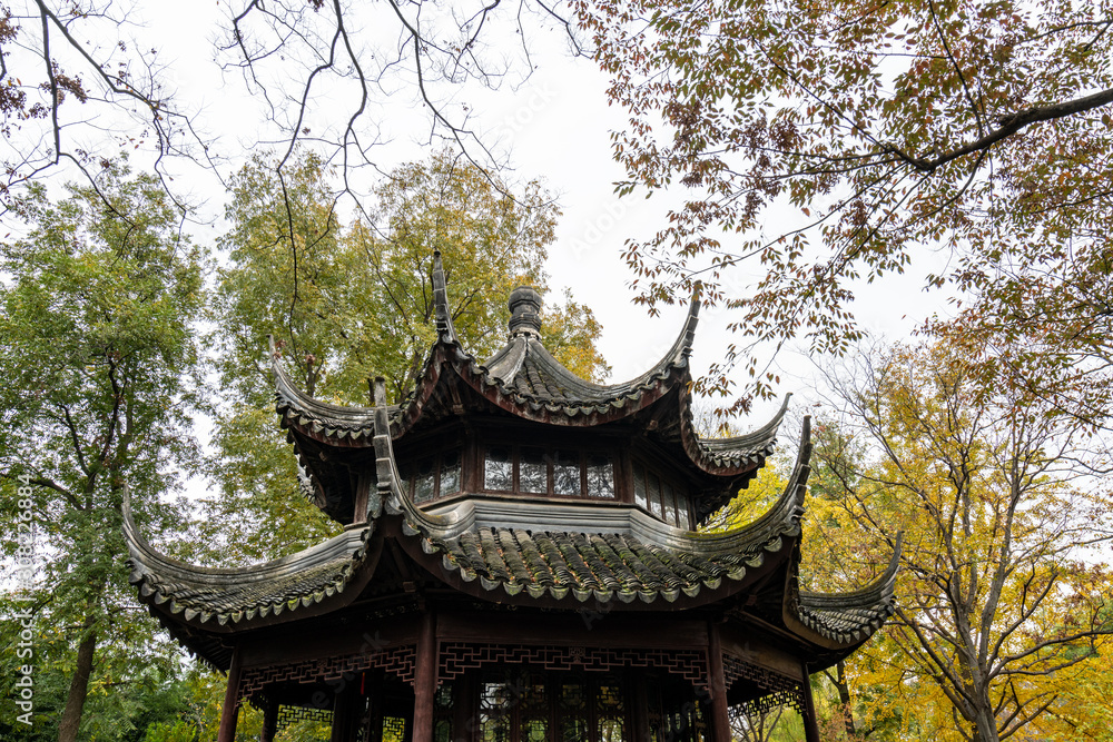 Naklejka premium Suzhou Gardens，Humble Administrator's Garden in Suzhou，china