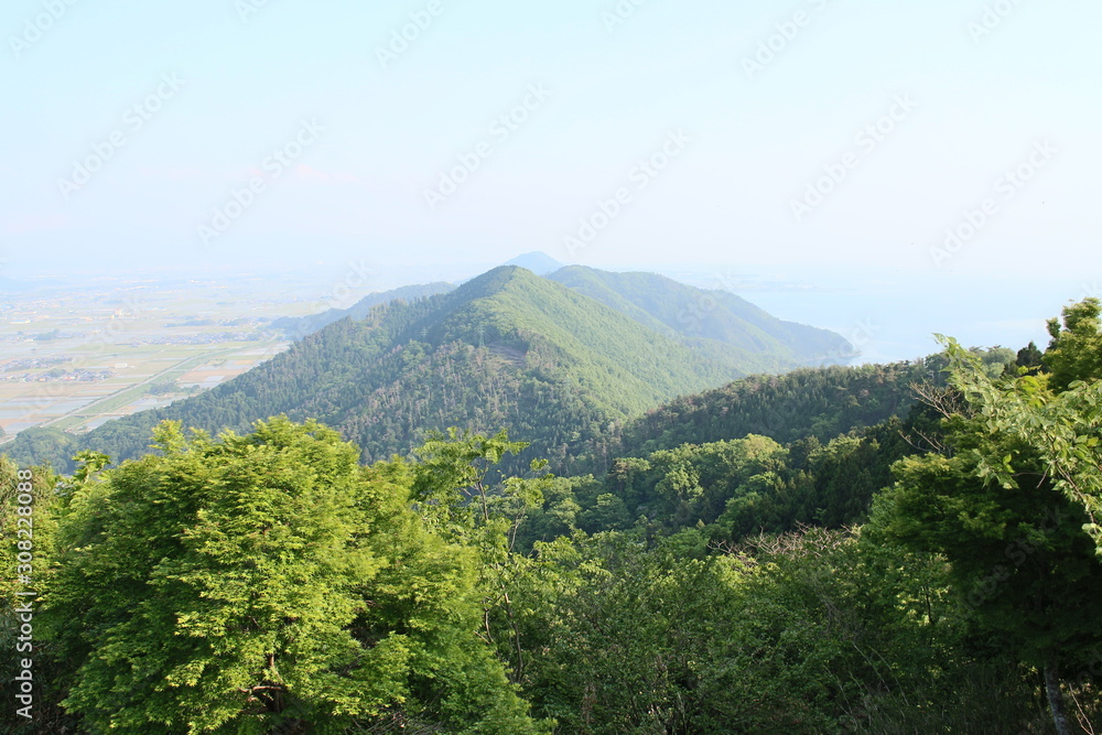 Fototapeta premium Mountains near Biwa lake in Japan