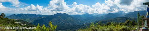Panoramic landscape in Colombia countryside
