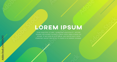 Green gradient geometric background design