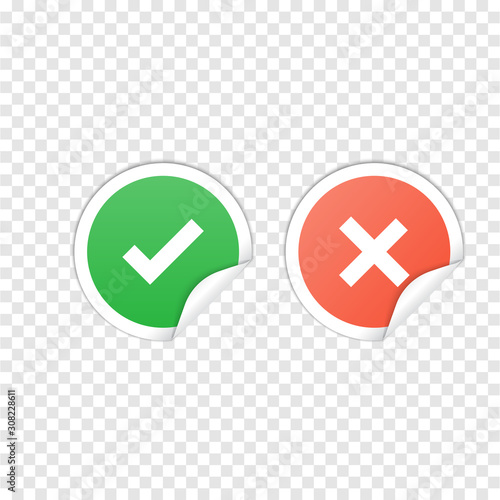 Vector check mark icons on transparent background.