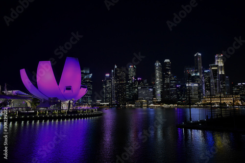 Singapore - January 4 2019: Singapore in the night